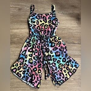 Rainbow Leopard Romper